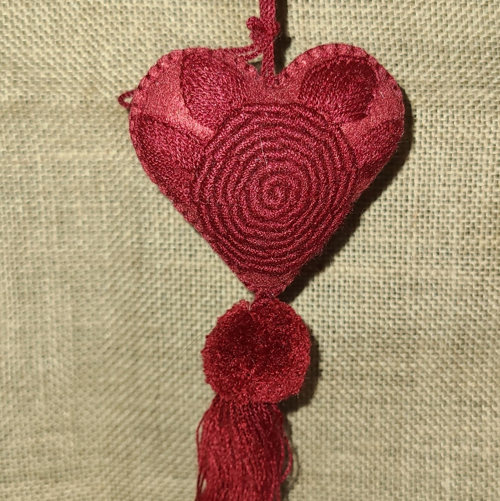Purse charm/ornament burgundy